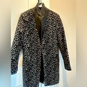 All Saints | Leopard jacket with leather detail. | Never worn.